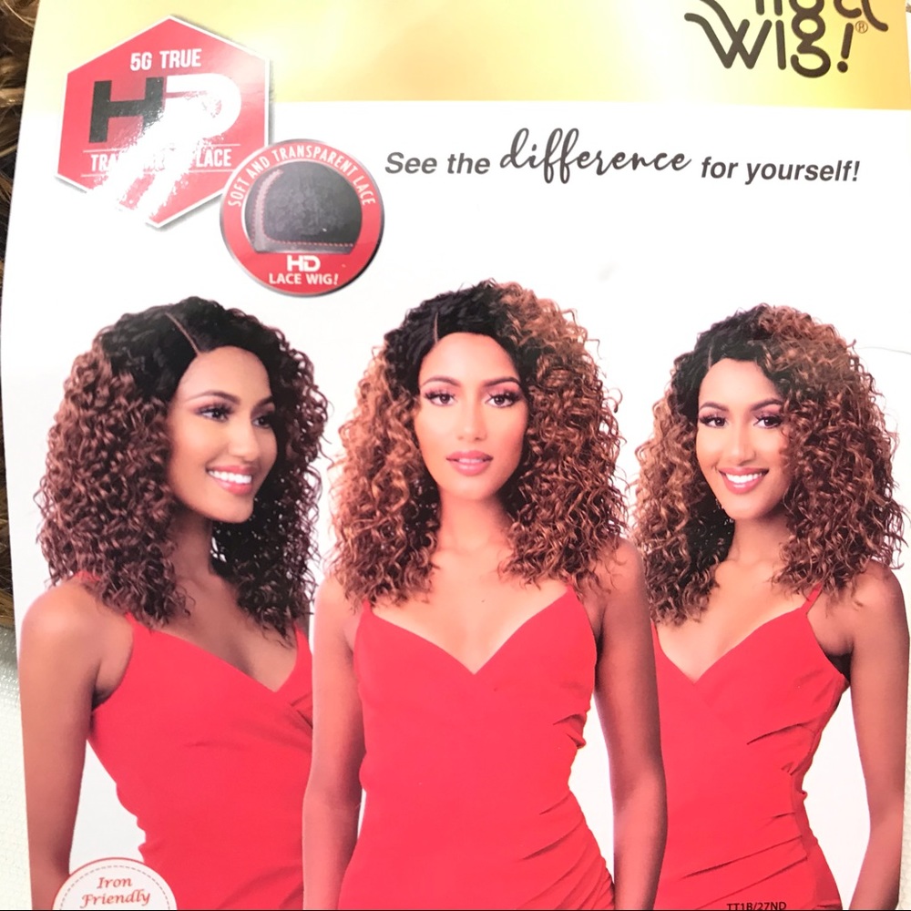It's a Wig Synthetic Wig HD Lace Indah Curly Blonde TT4/27 Soft Transparent Lace